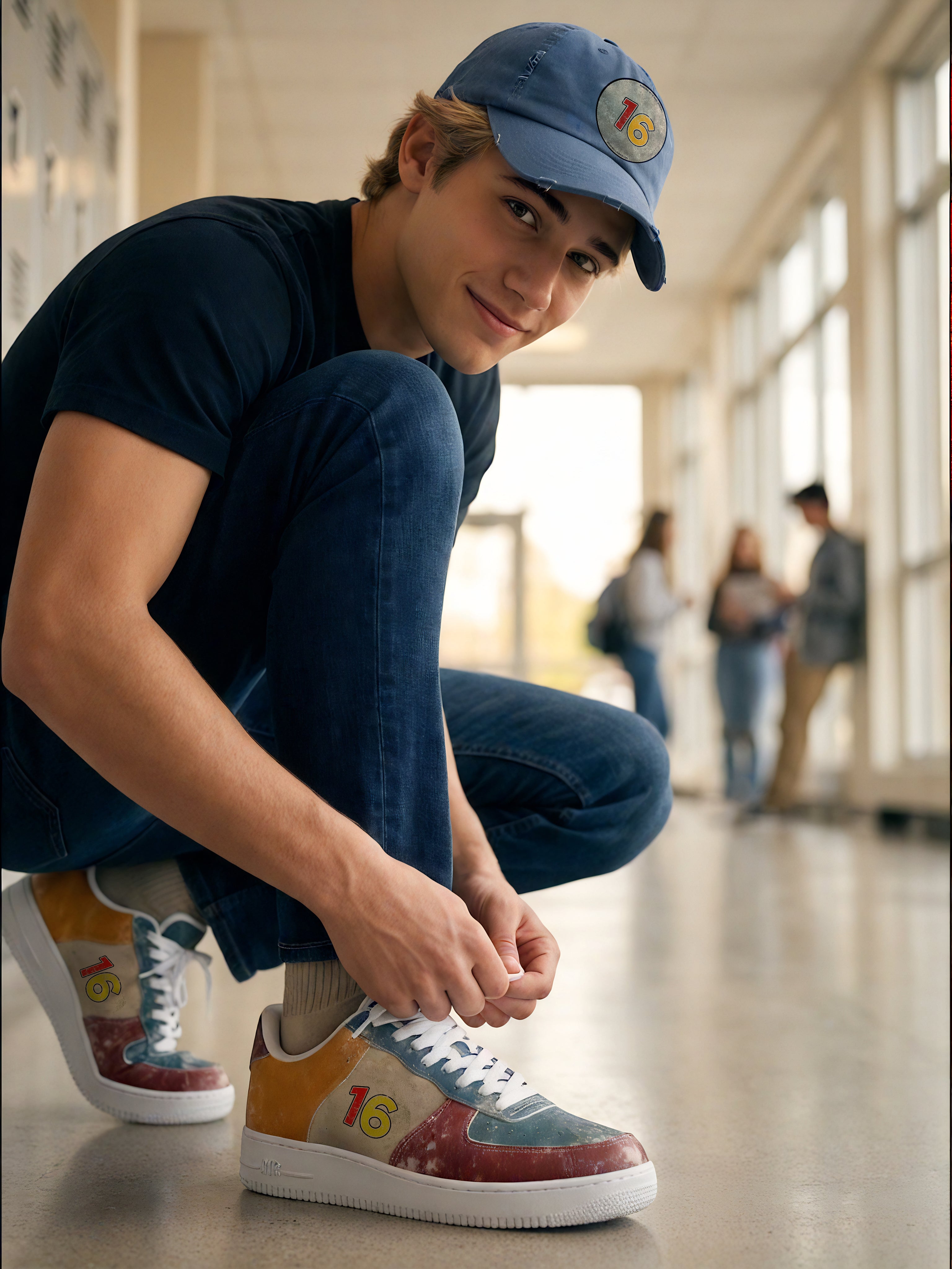 Noah wearing #16 - Storypop Studios