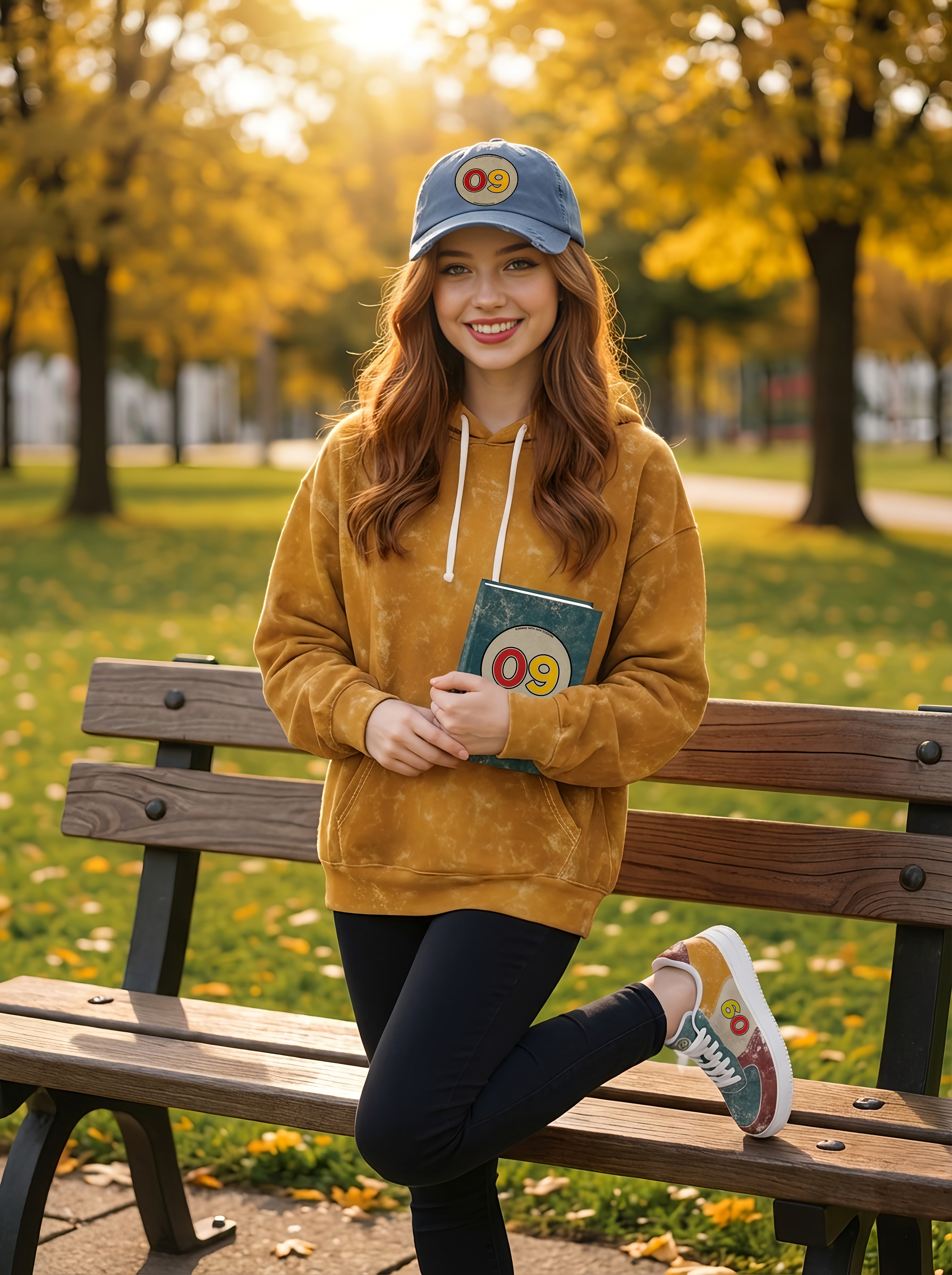 Ava ParkBench wearing hoodie #09