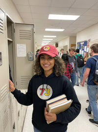 Zoe School wearing hat #73